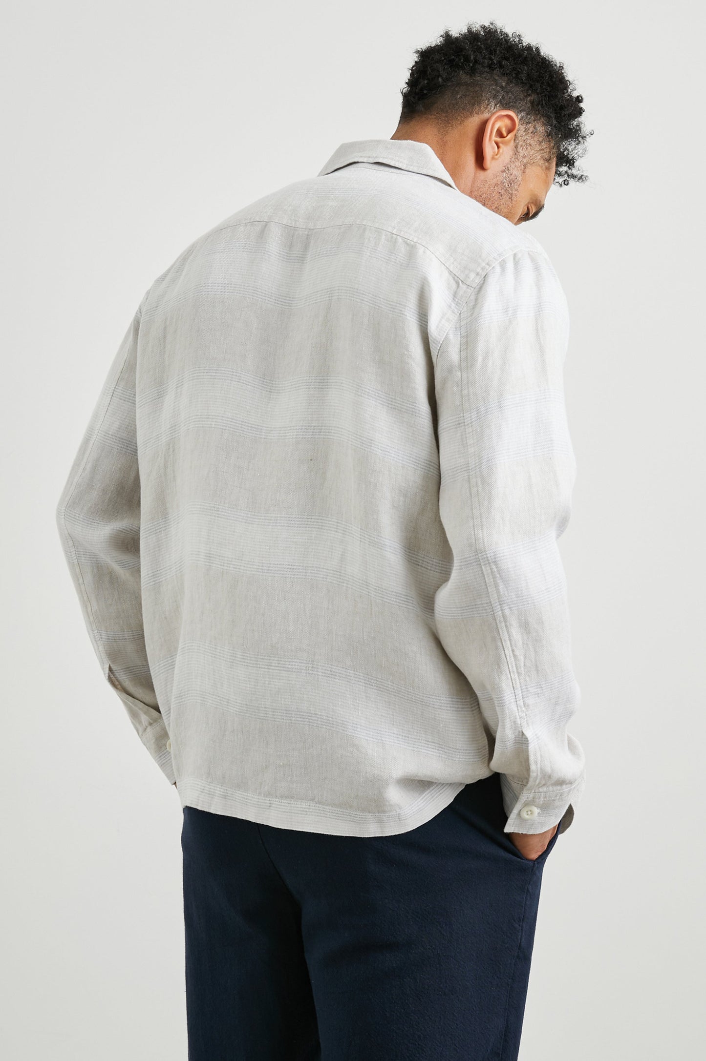 KEROUAC SHIRT JACKET - WICKER GRAPHITE STRIPE