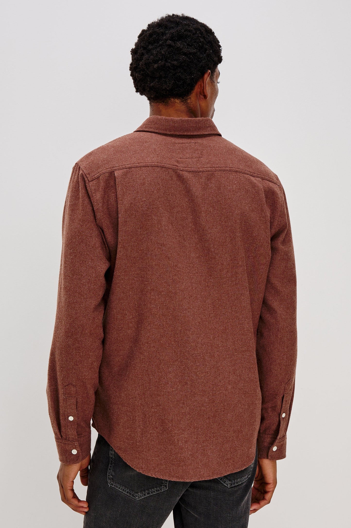 RUNSON SHIRT - MAHOGANY HEATHER