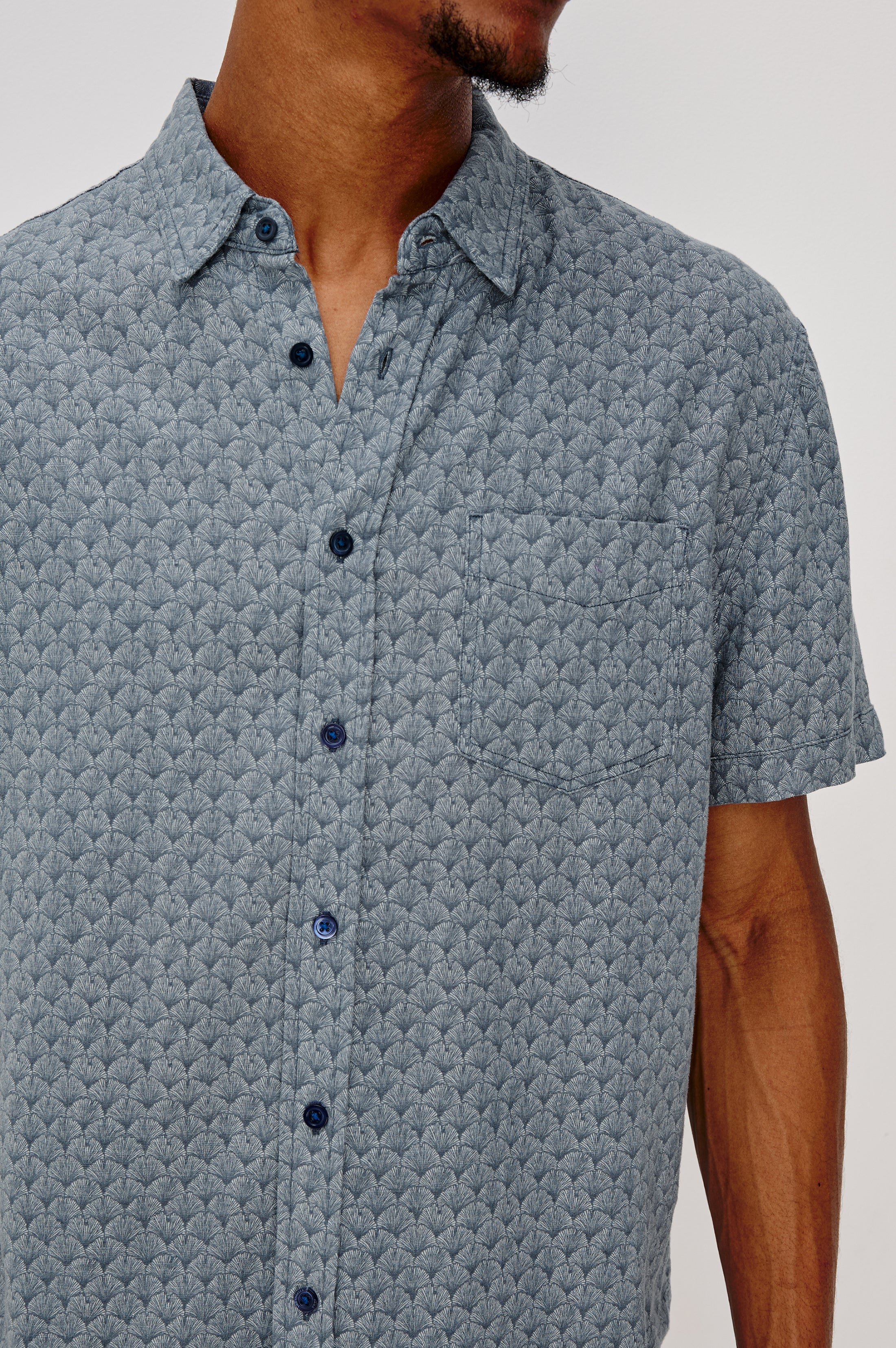 CARSON SHIRT - GINKGO BLUE ICE