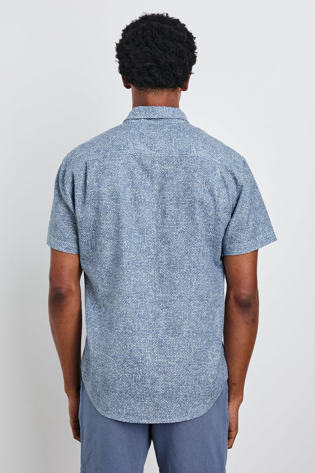 FAIRFAX SHIRT - ABSTRACT BLOCK BLUE
