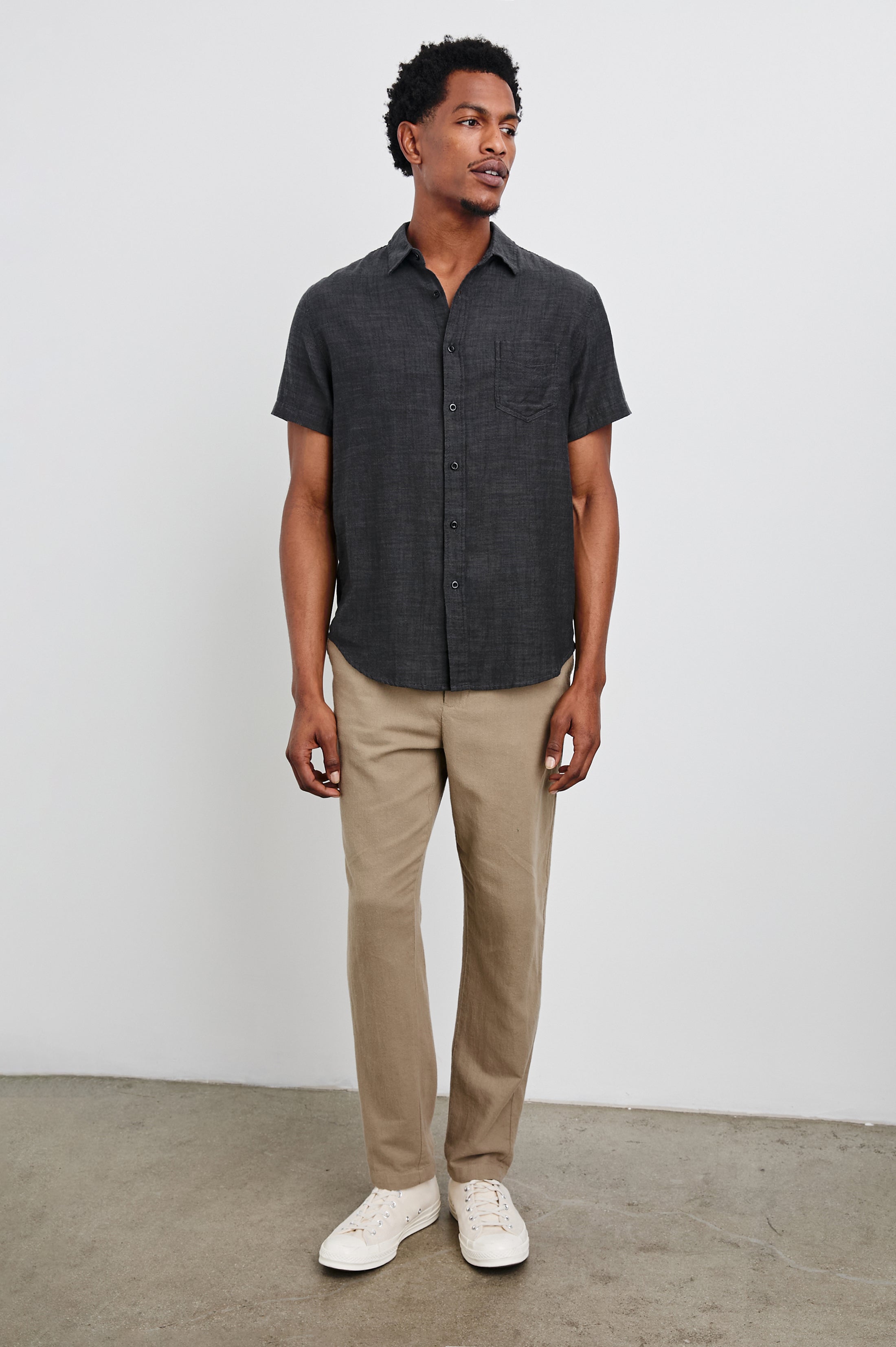FAIRFAX SHIRT - BLACK CHAMBRAY