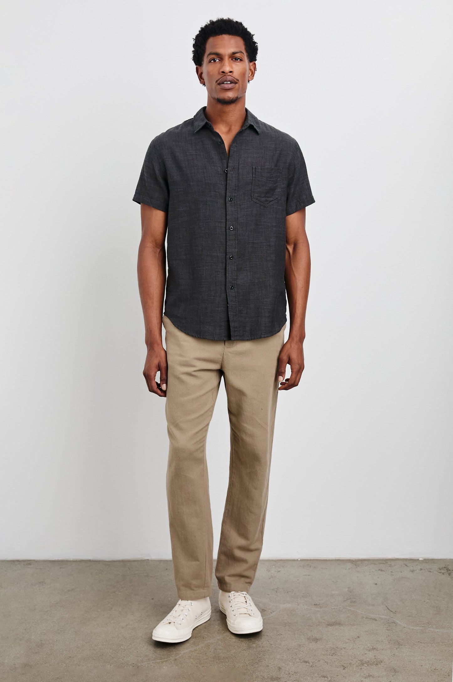 FAIRFAX SHIRT - BLACK CHAMBRAY