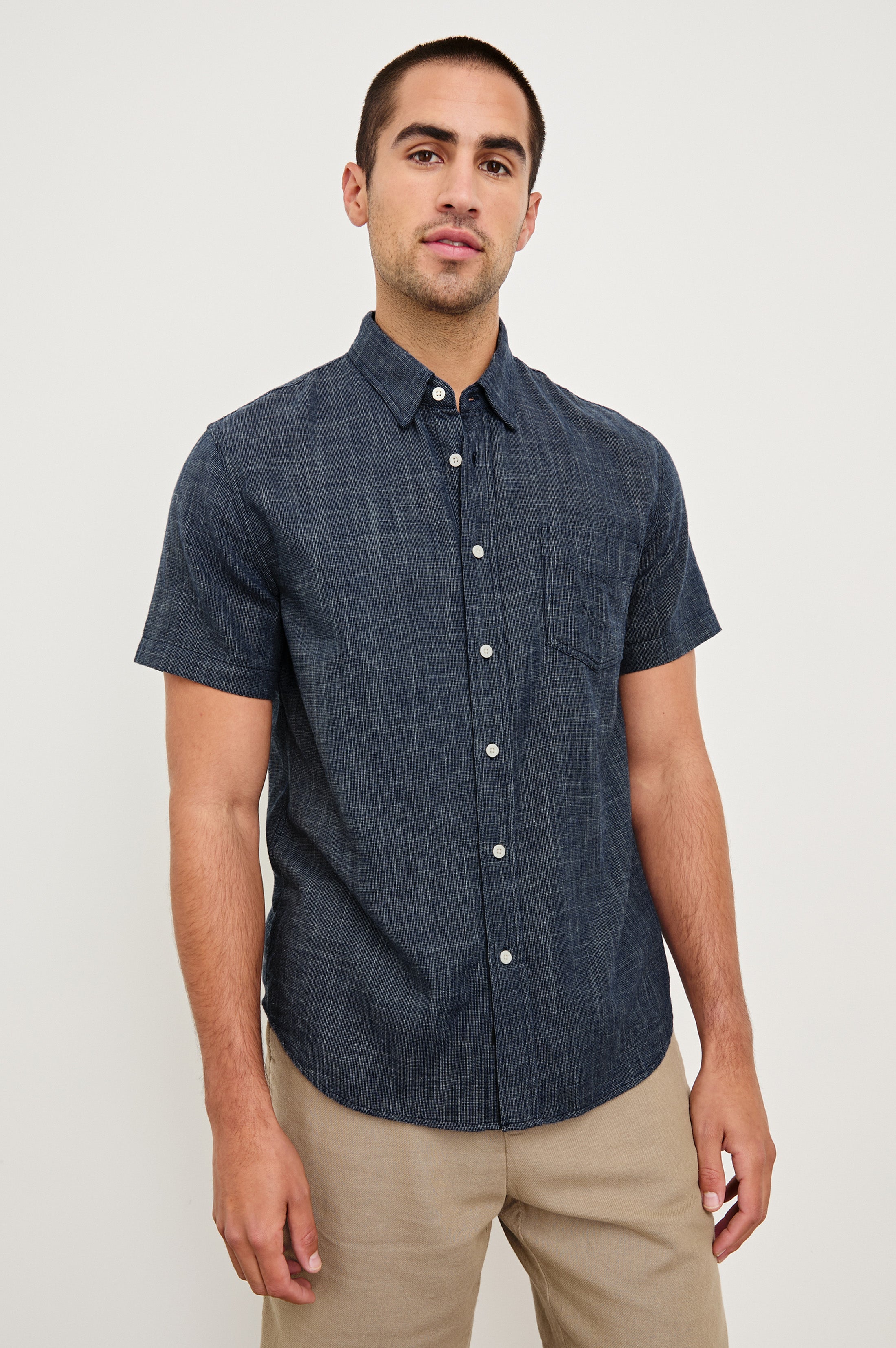 FAIRFAX SHIRT - NAVY ETCH