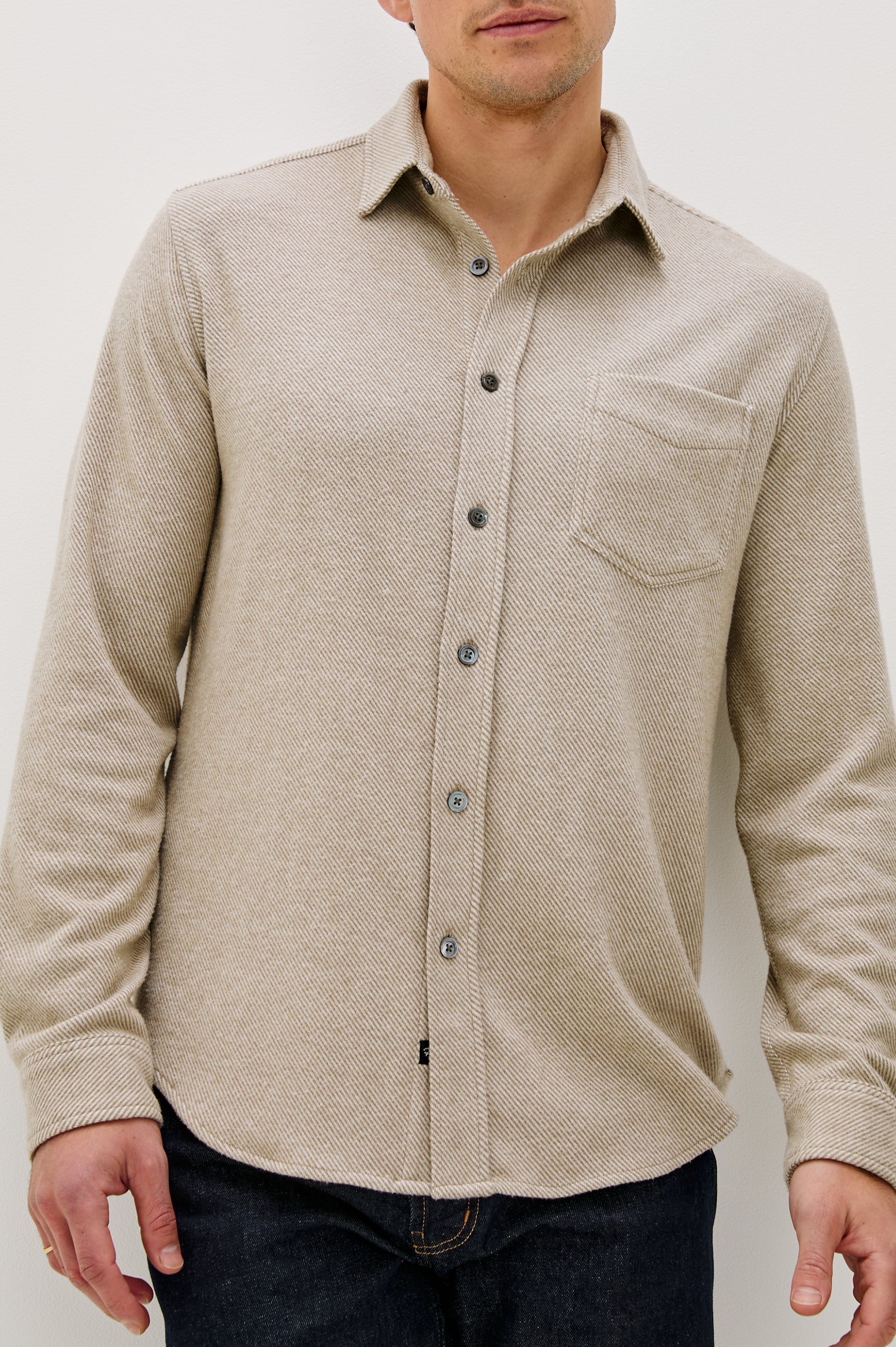 HAWKE SHIRT - TAUPE TWILL