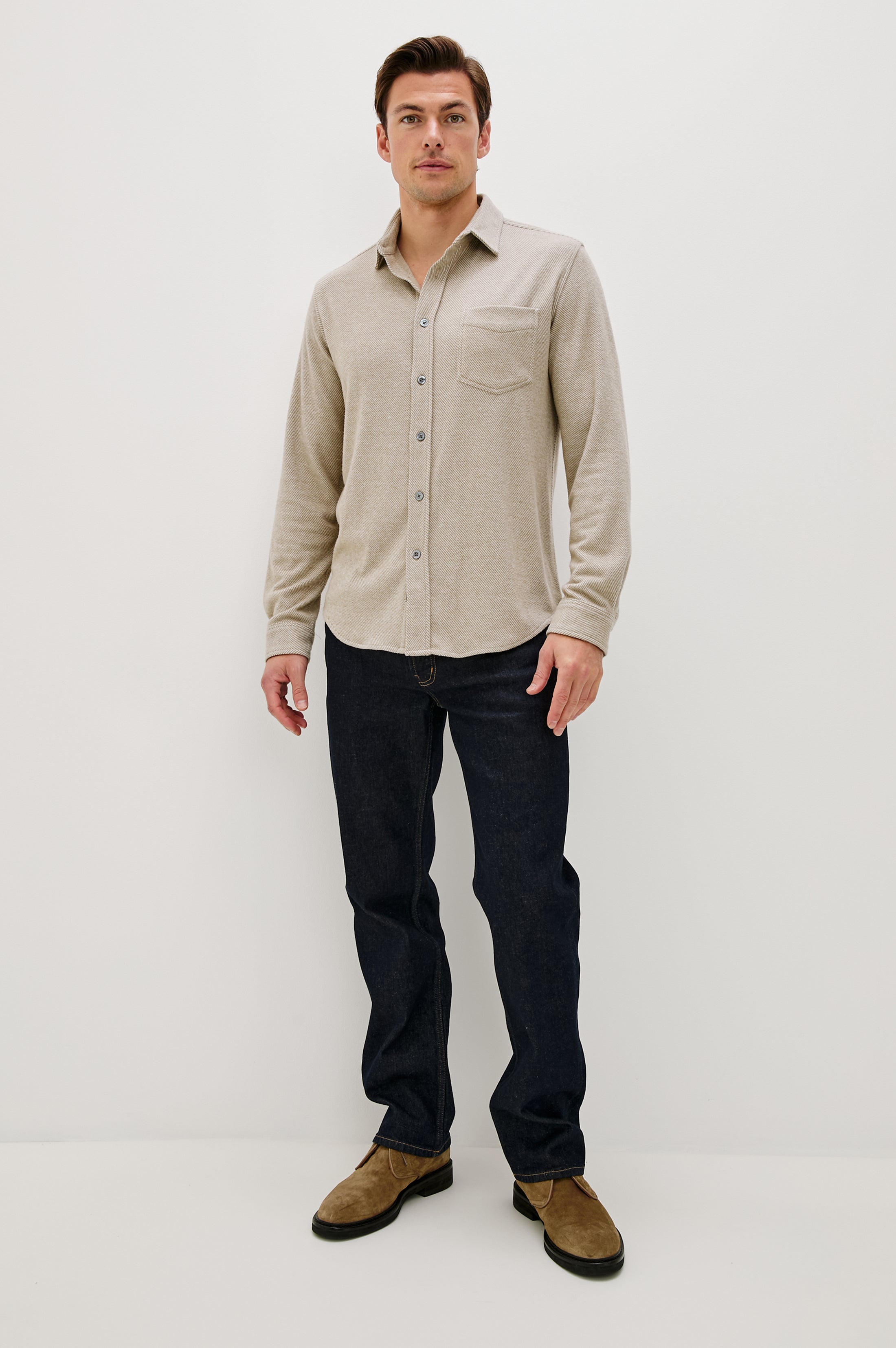 HAWKE SHIRT - TAUPE TWILL