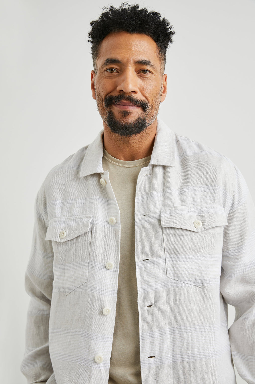 KEROUAC SHIRT JACKET - WICKER GRAPHITE STRIPE