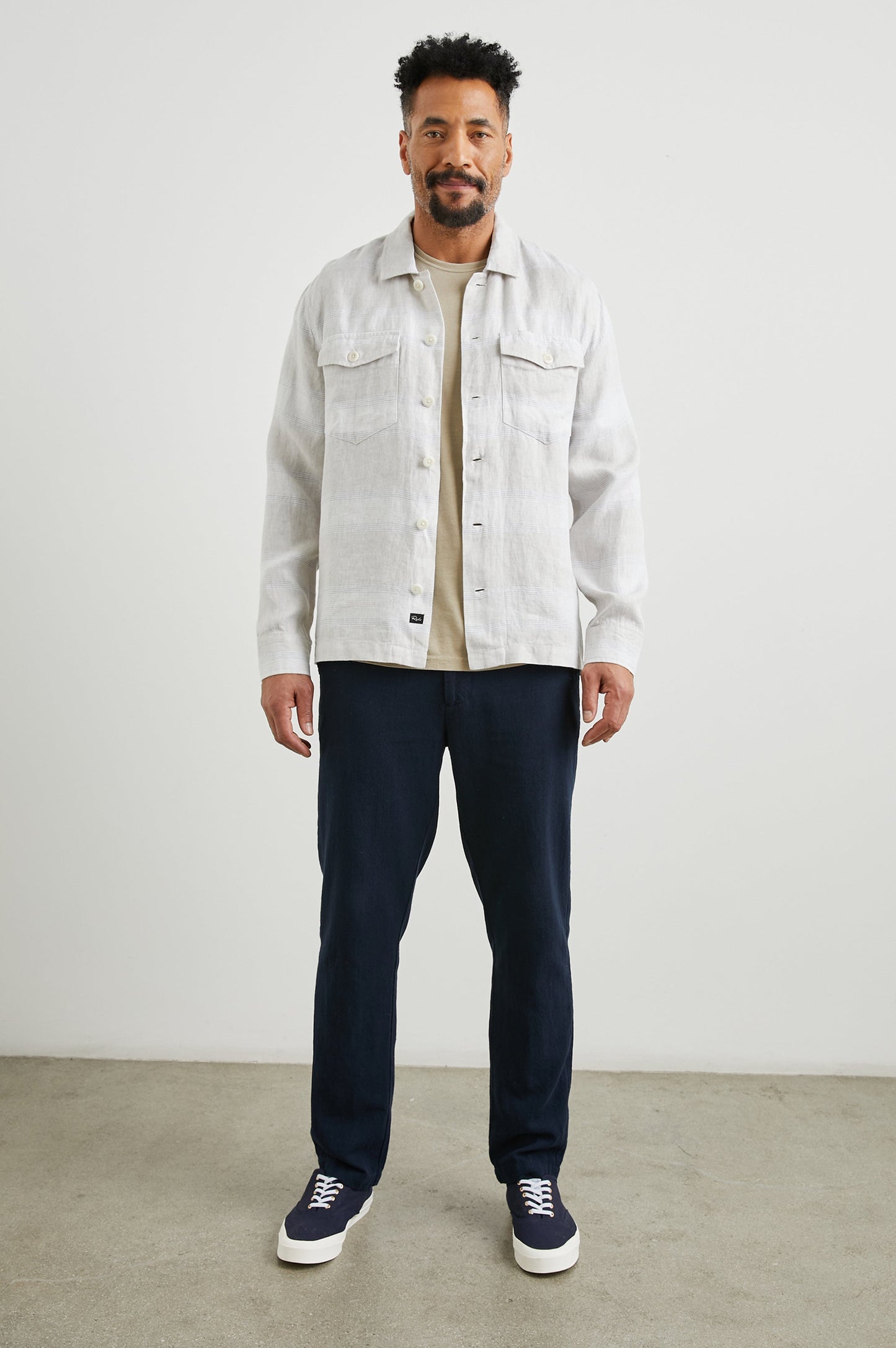 KEROUAC SHIRT JACKET - WICKER GRAPHITE STRIPE