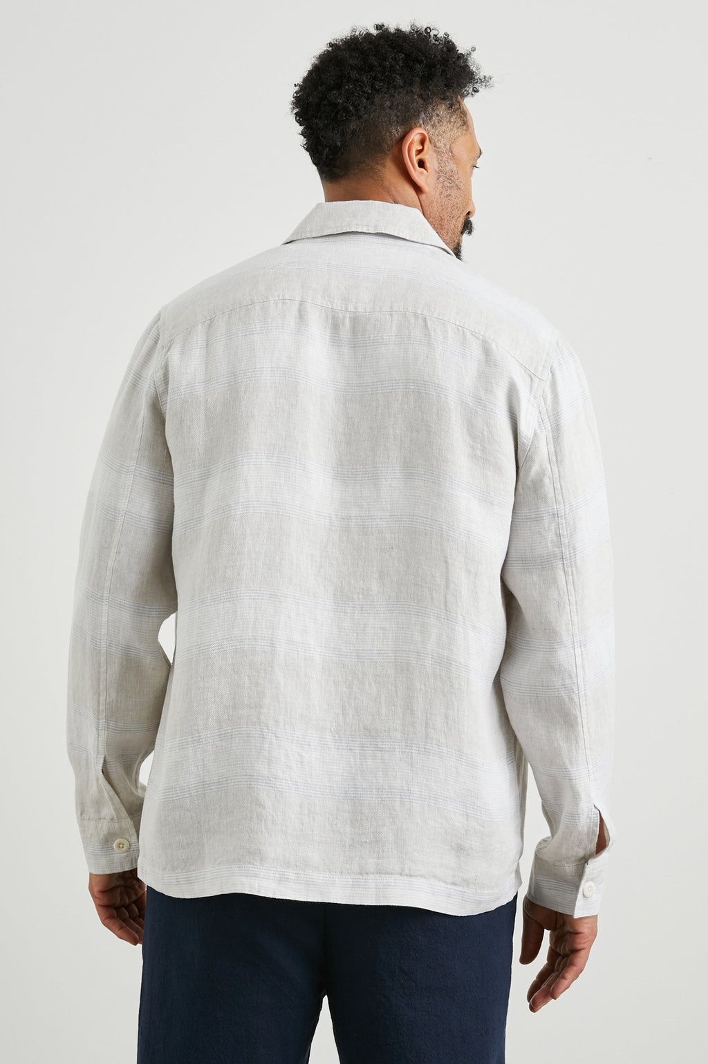 KEROUAC SHIRT JACKET - WICKER GRAPHITE STRIPE