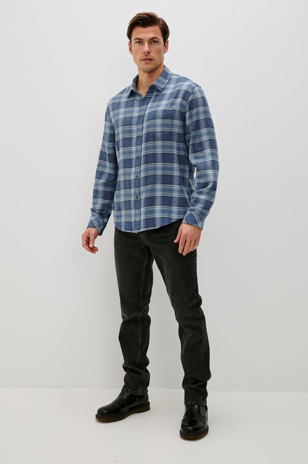 LENNOX SHIRT - INKWELL MELANGE