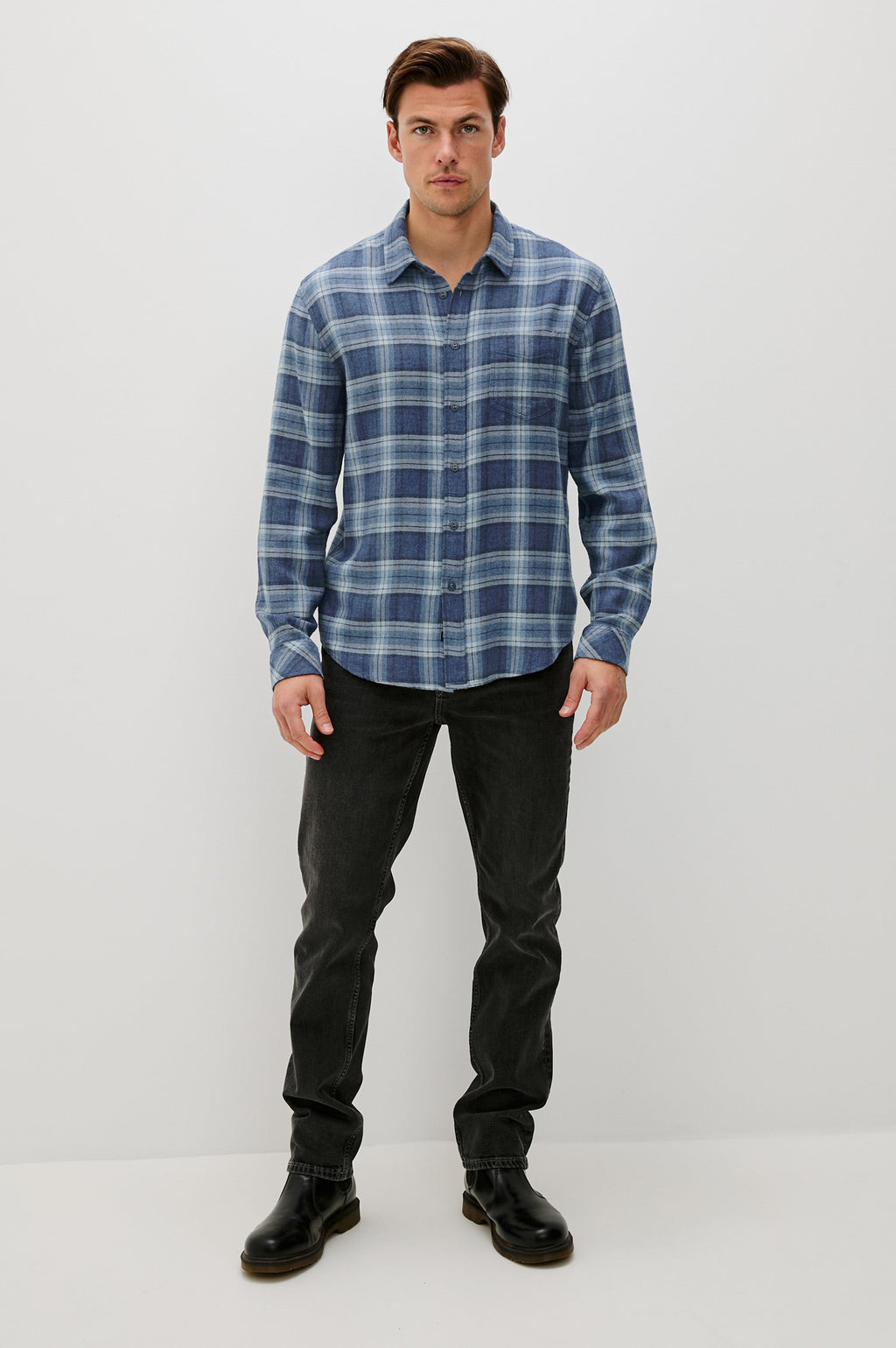 LENNOX SHIRT - INKWELL MELANGE