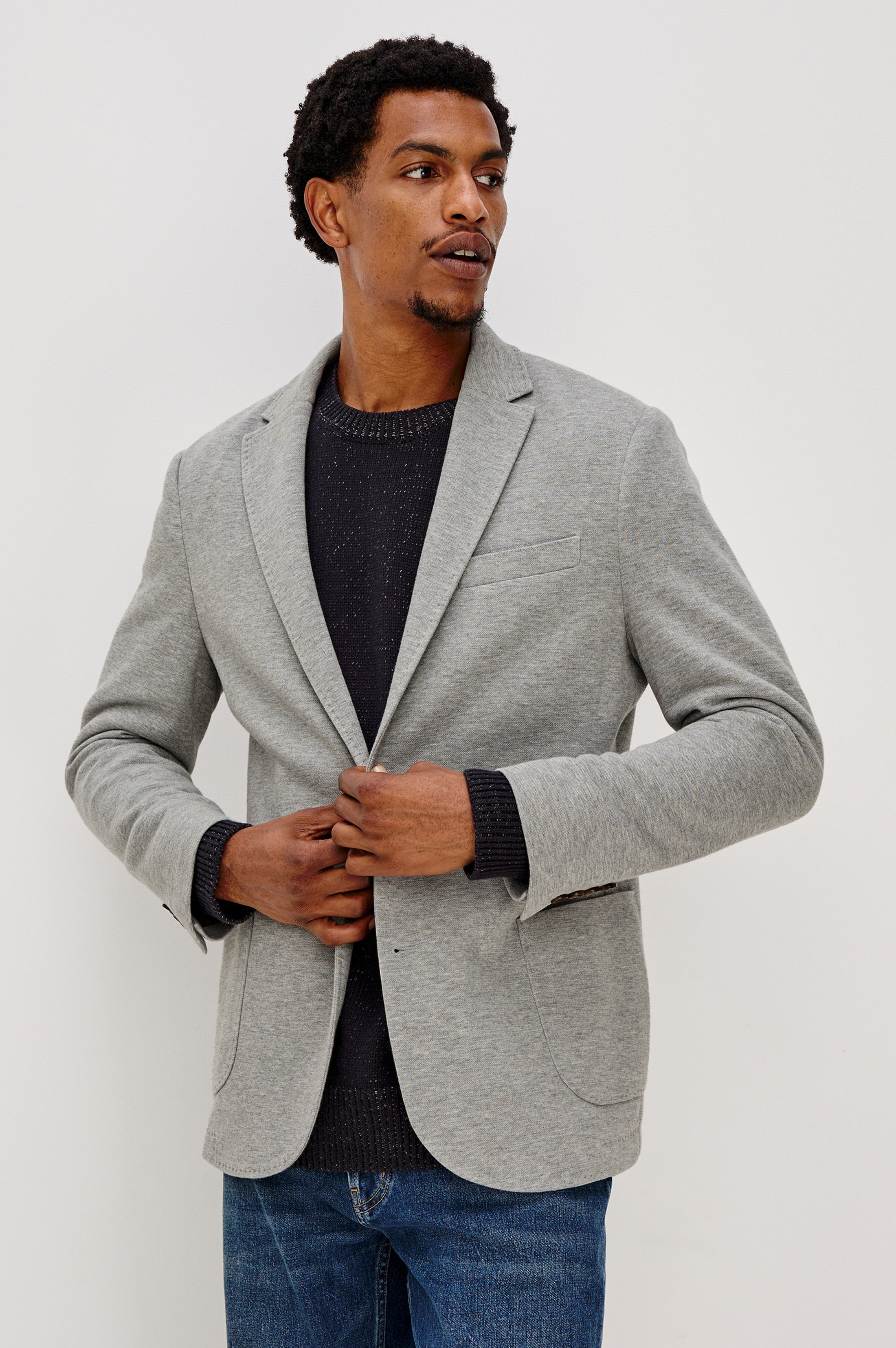 LORENZ BLAZER - HEATHER GREY