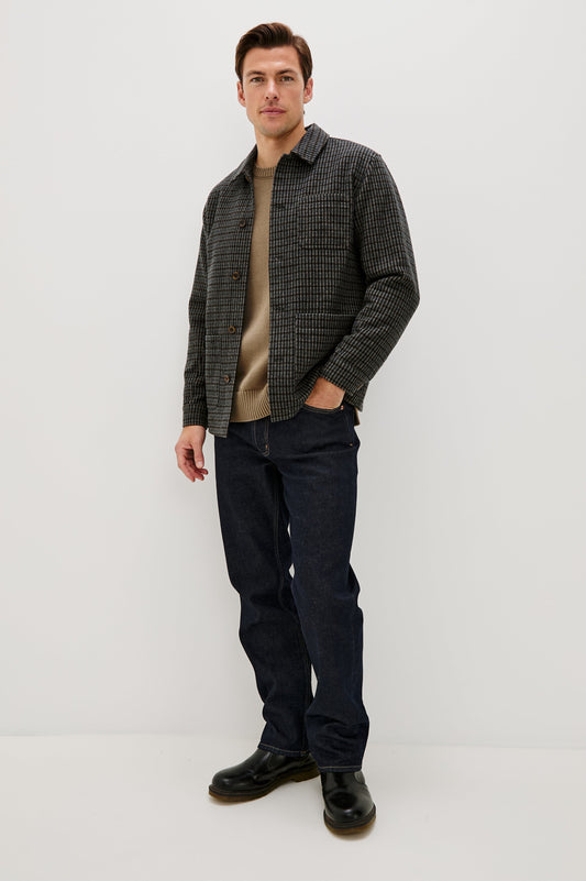 PASCAL JACKET - GREY CHECK PLAID