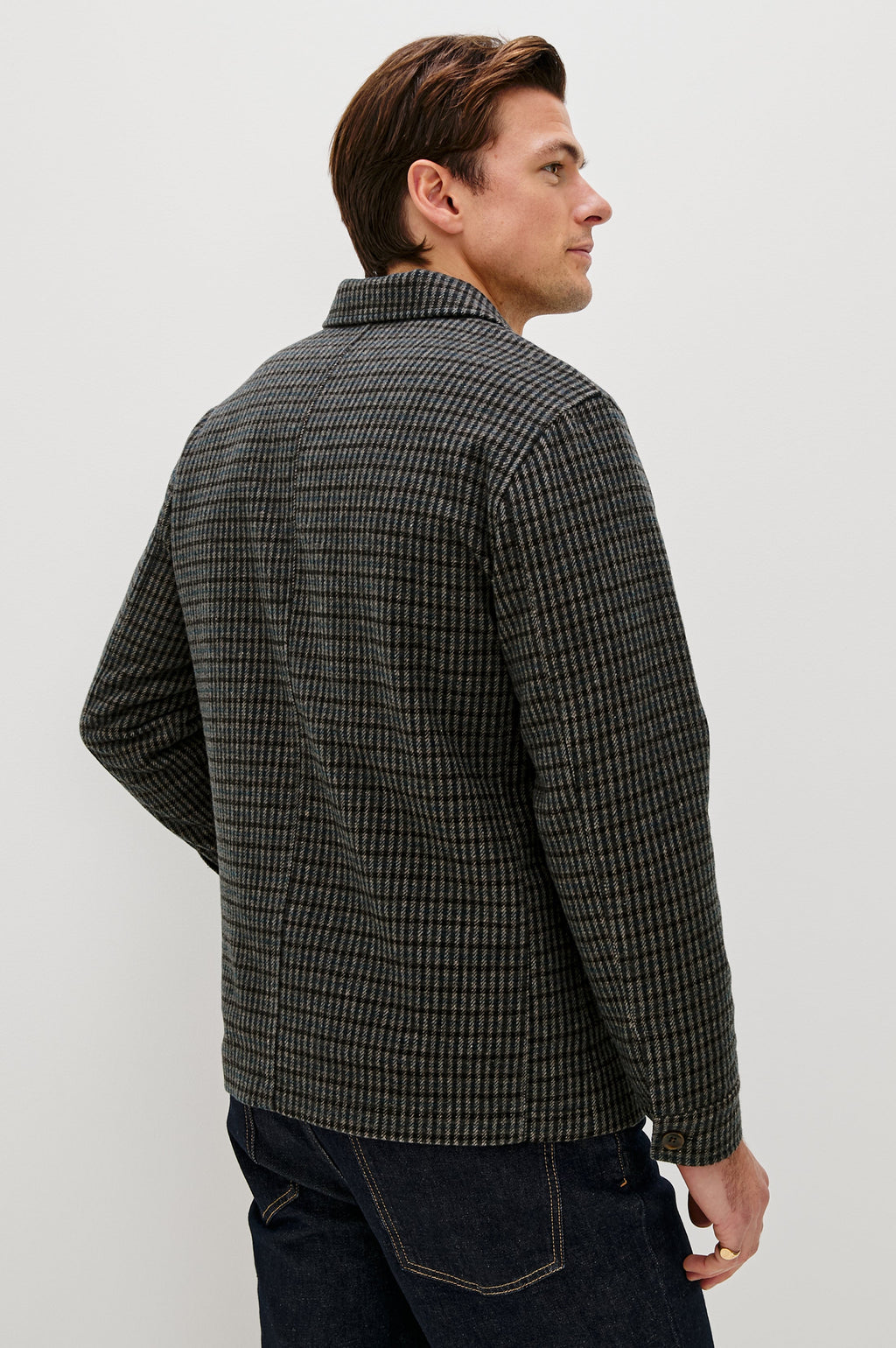 PASCAL JACKET - GREY CHECK PLAID