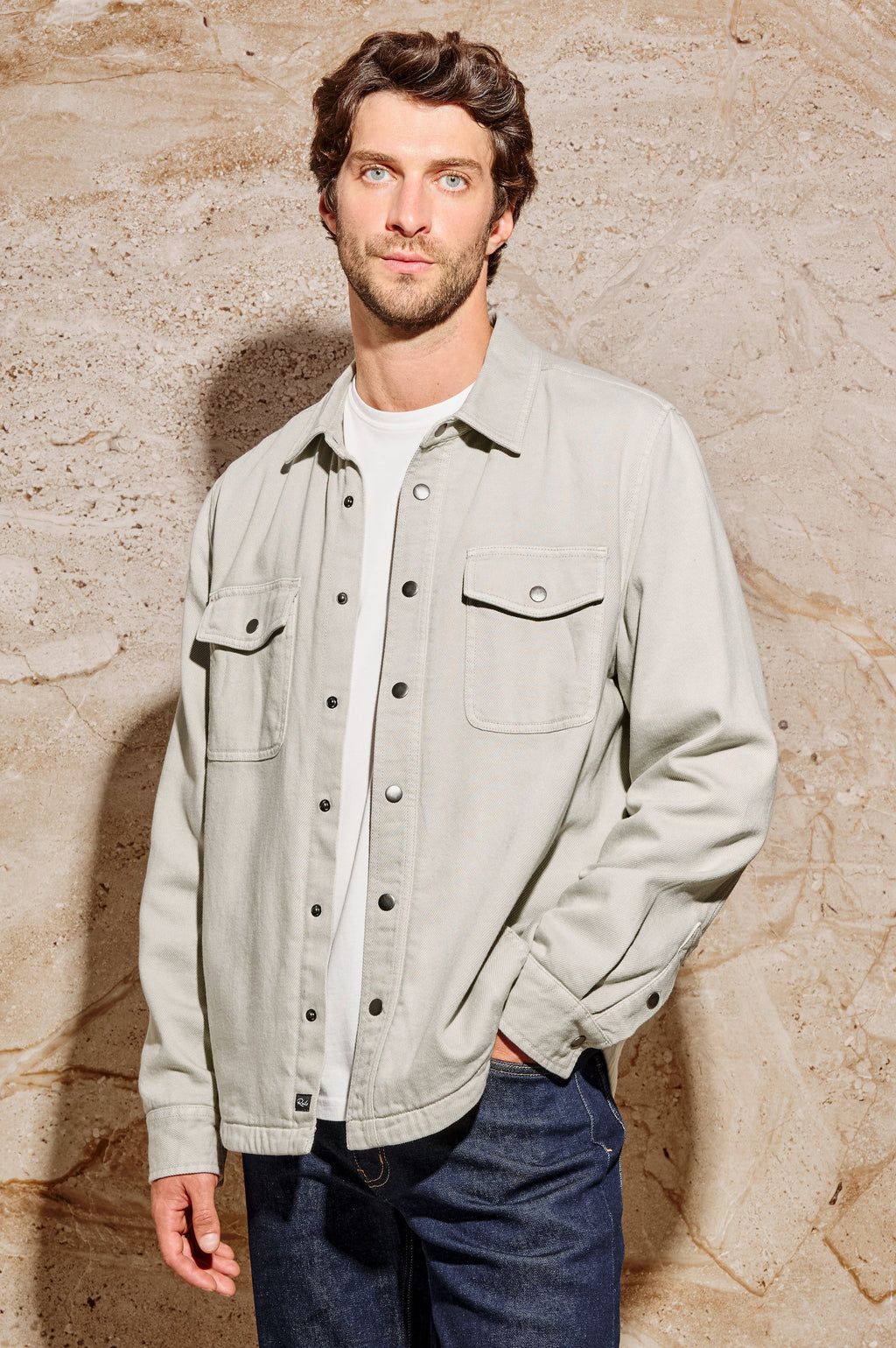 RHETT SHIRT JACKET - STONE