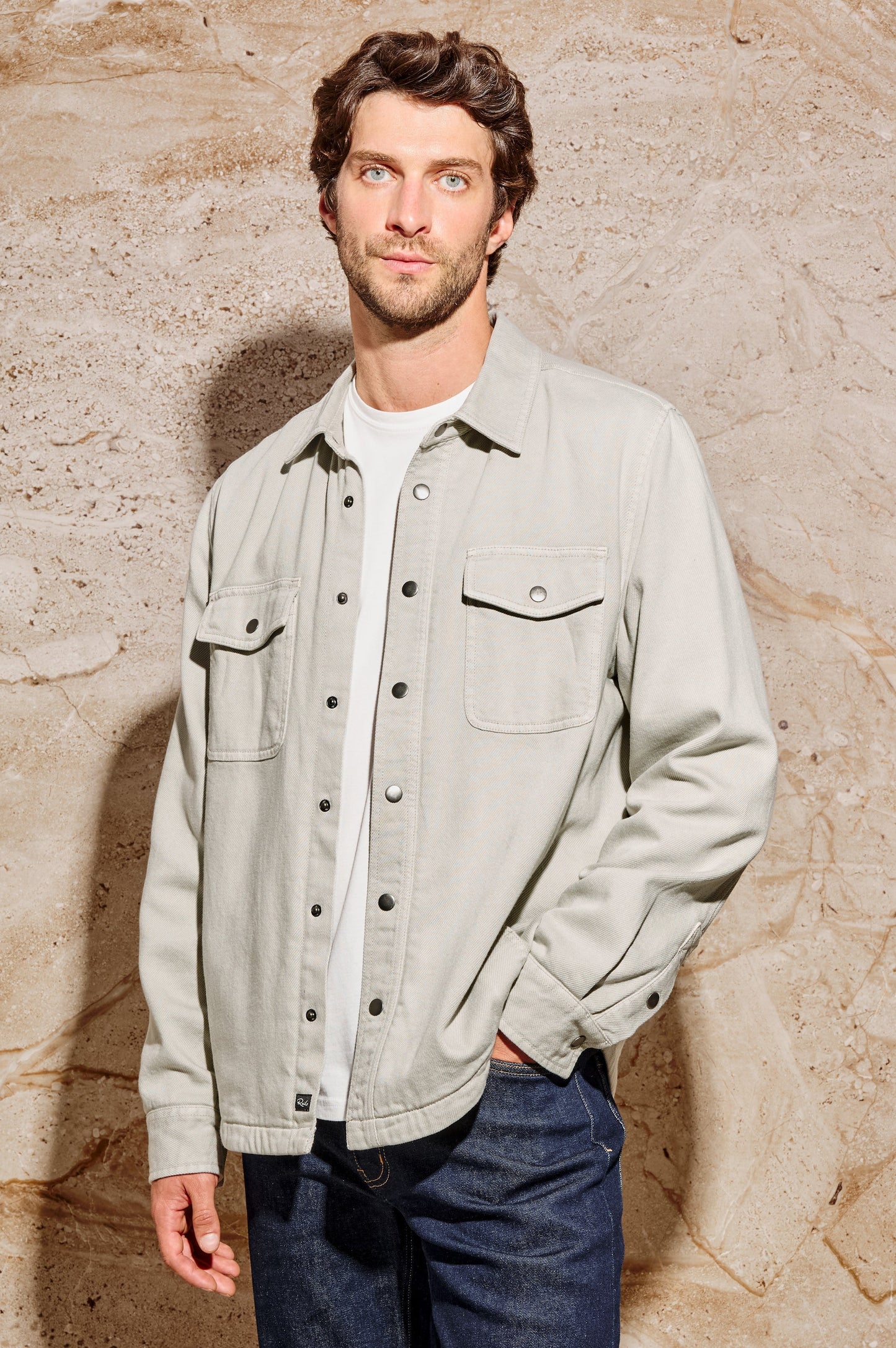 RHETT SHIRT JACKET - STONE