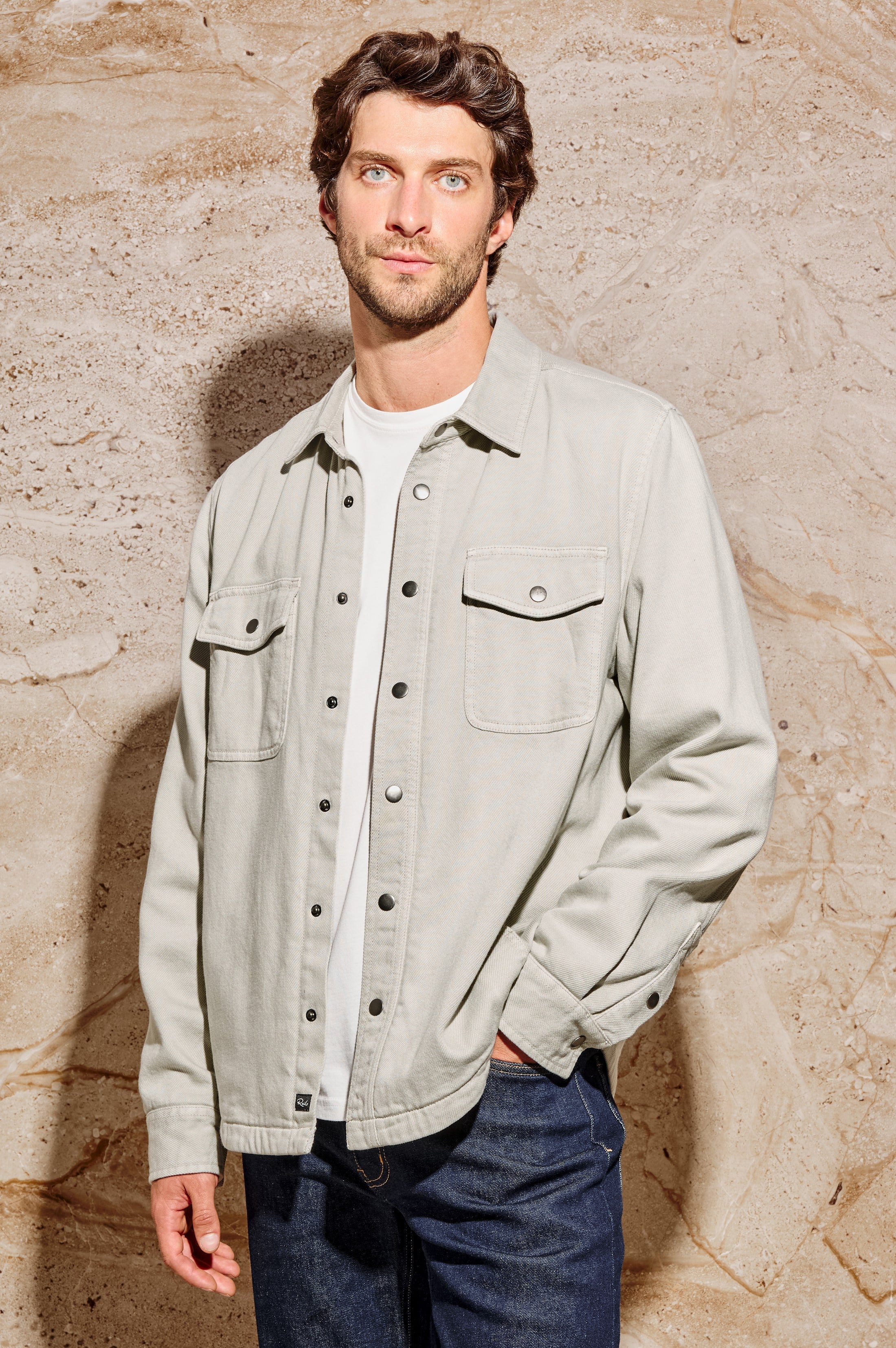 RHETT SHIRT JACKET - STONE