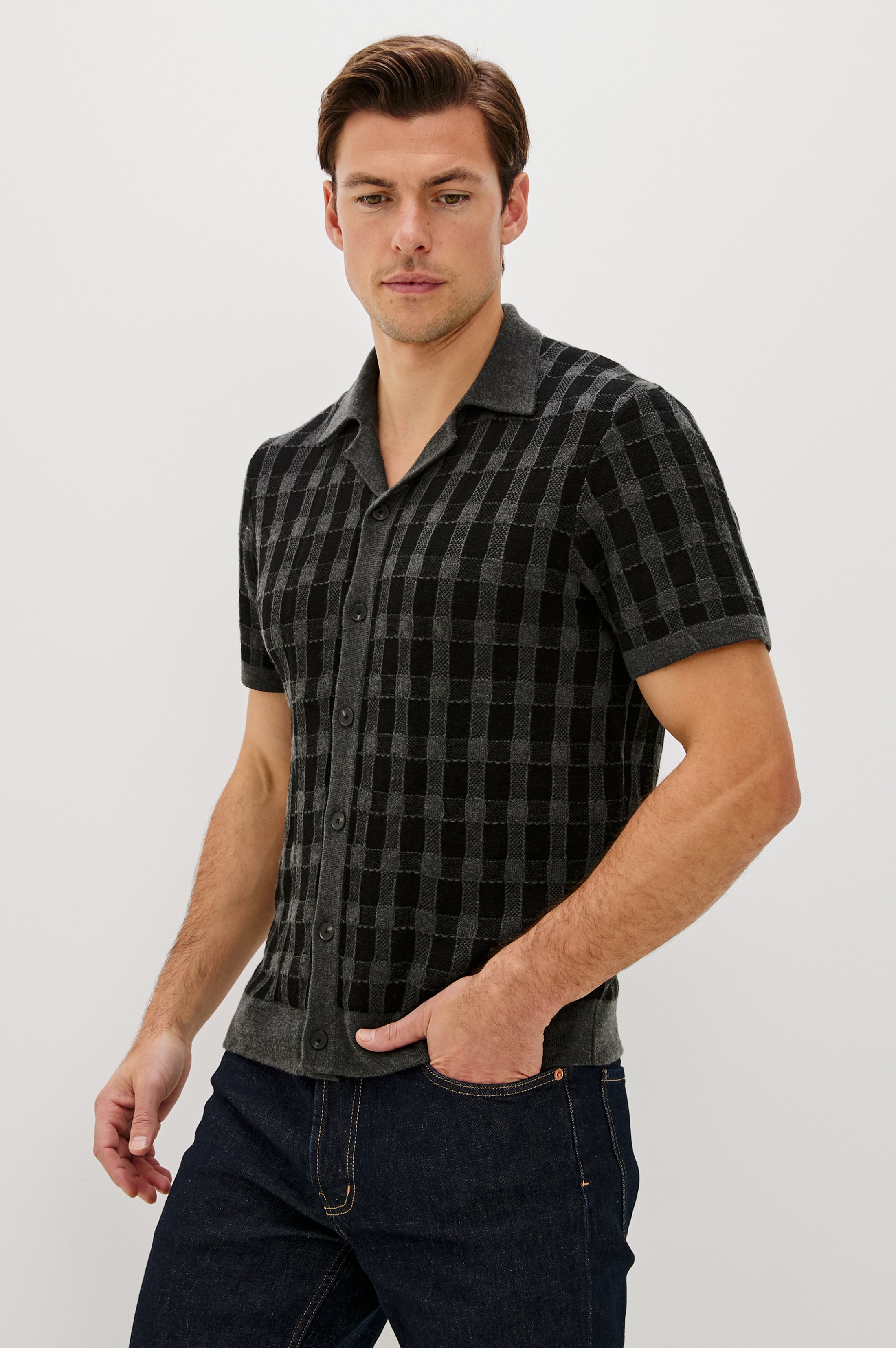 RONAN SHIRT - CHARCOAL BLACK