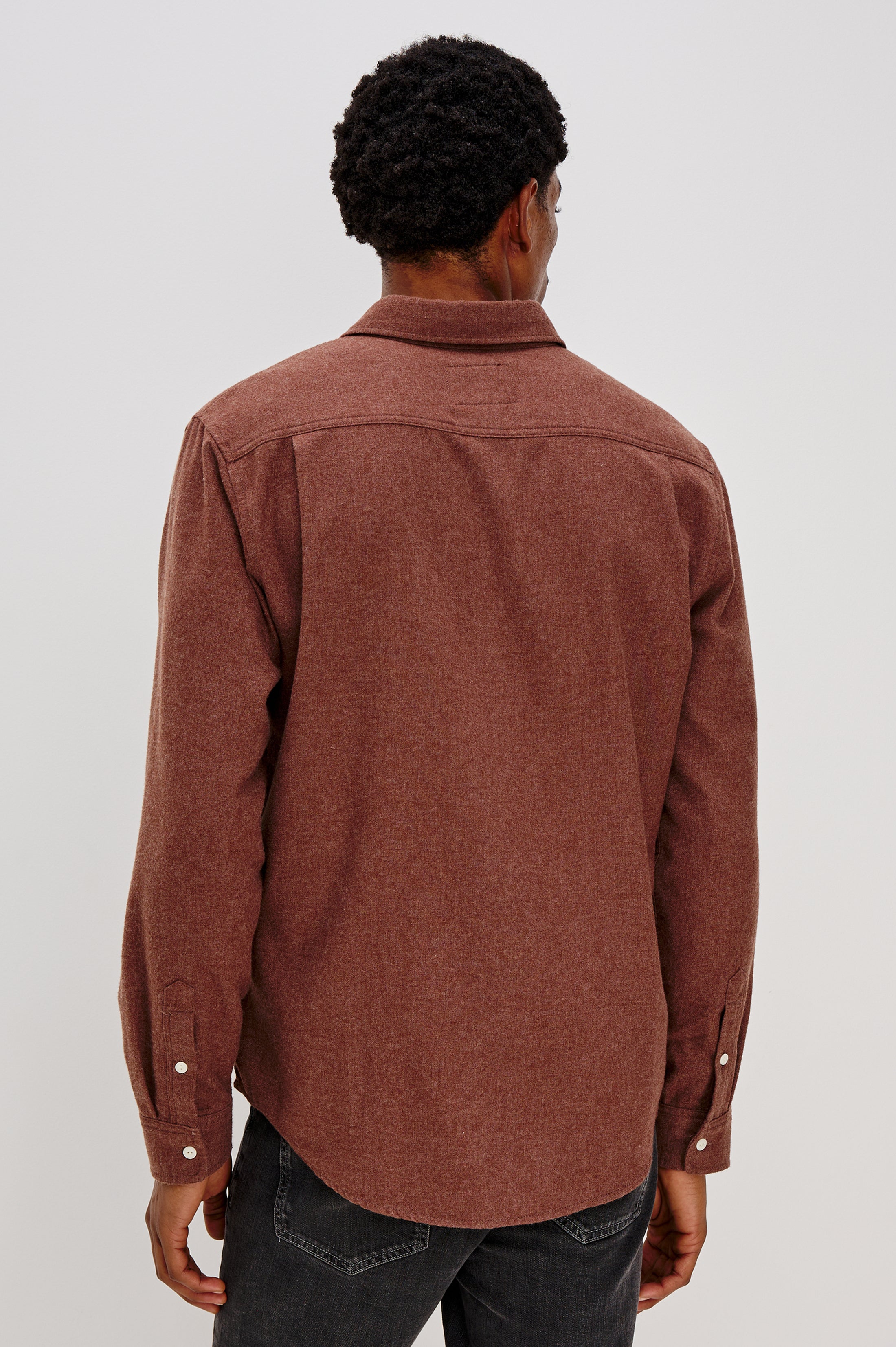 RUNSON SHIRT - MAHOGANY HEATHER