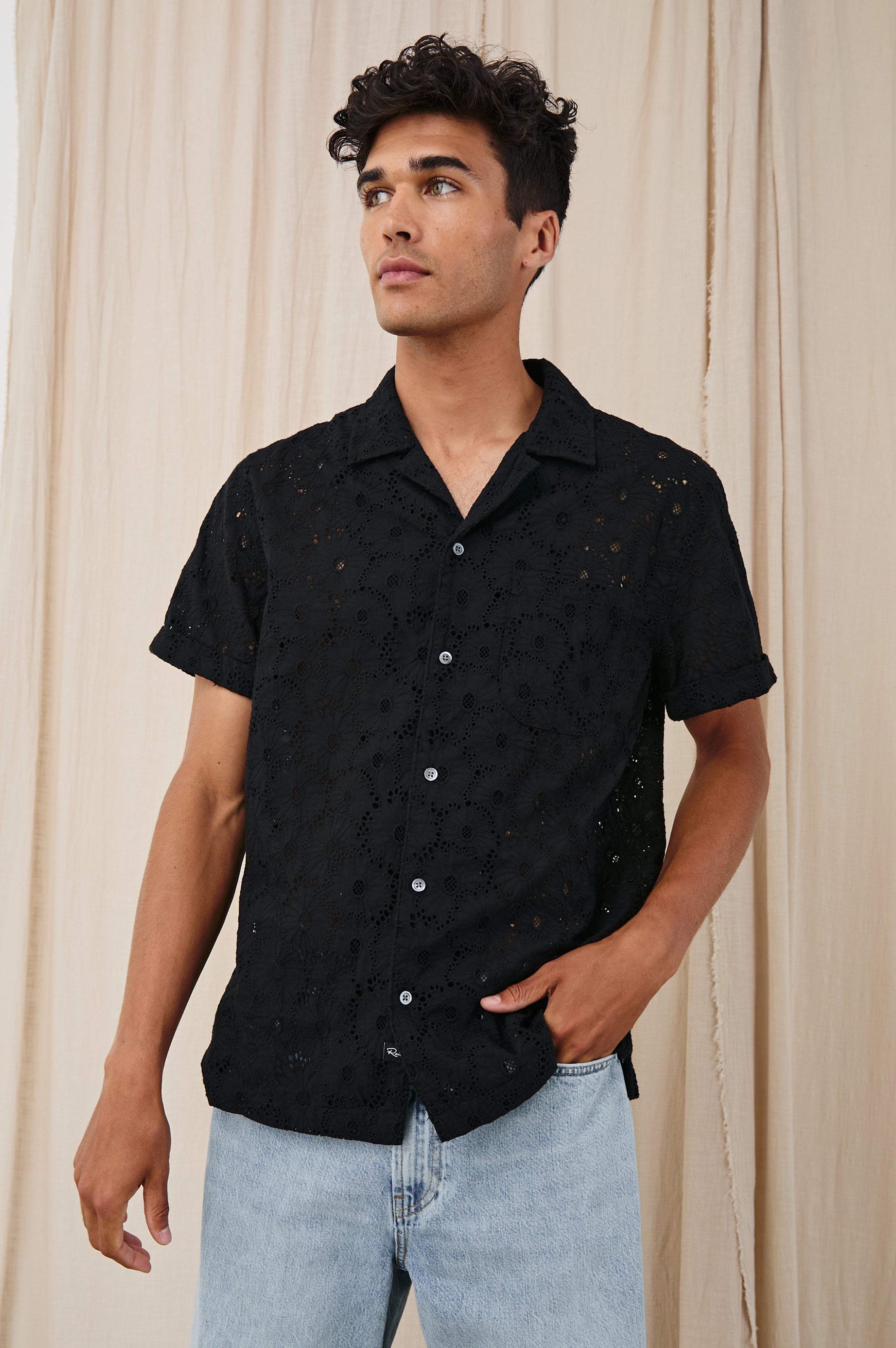 TYLER SHIRT - BLACK FLORAL