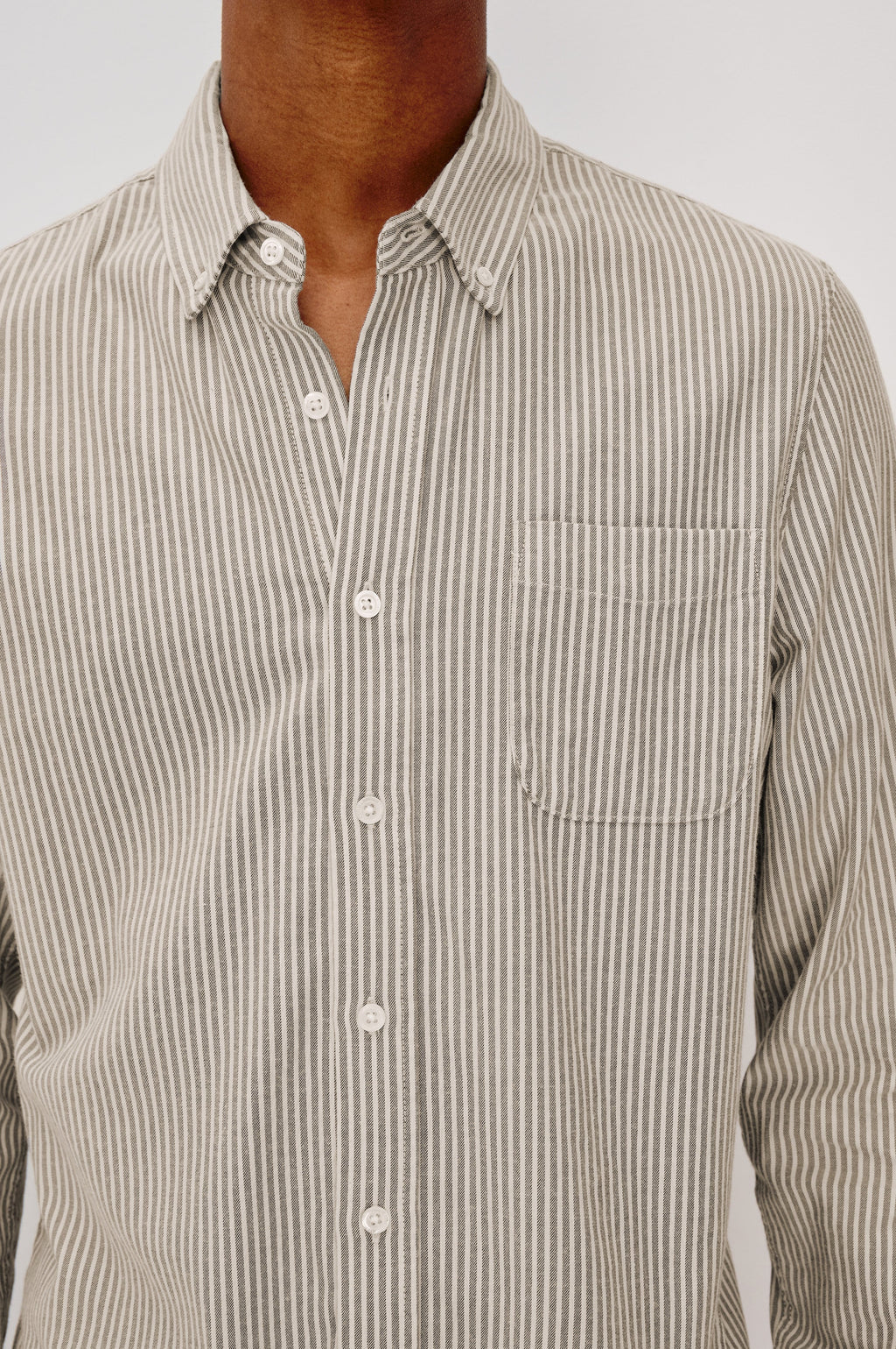 VANCE SHIRT - CEDAR OAT STRIPE