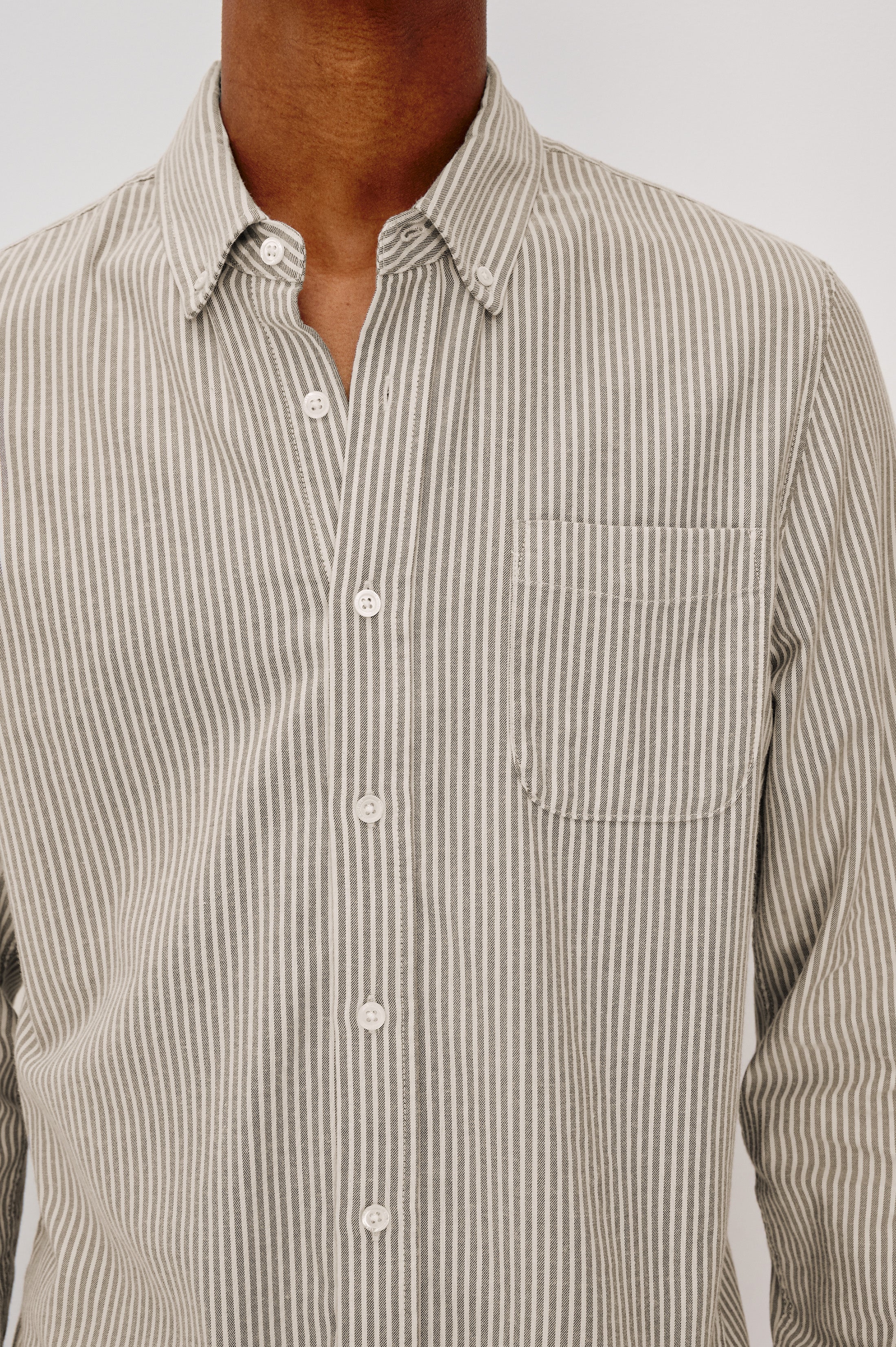VANCE SHIRT - CEDAR OAT STRIPE