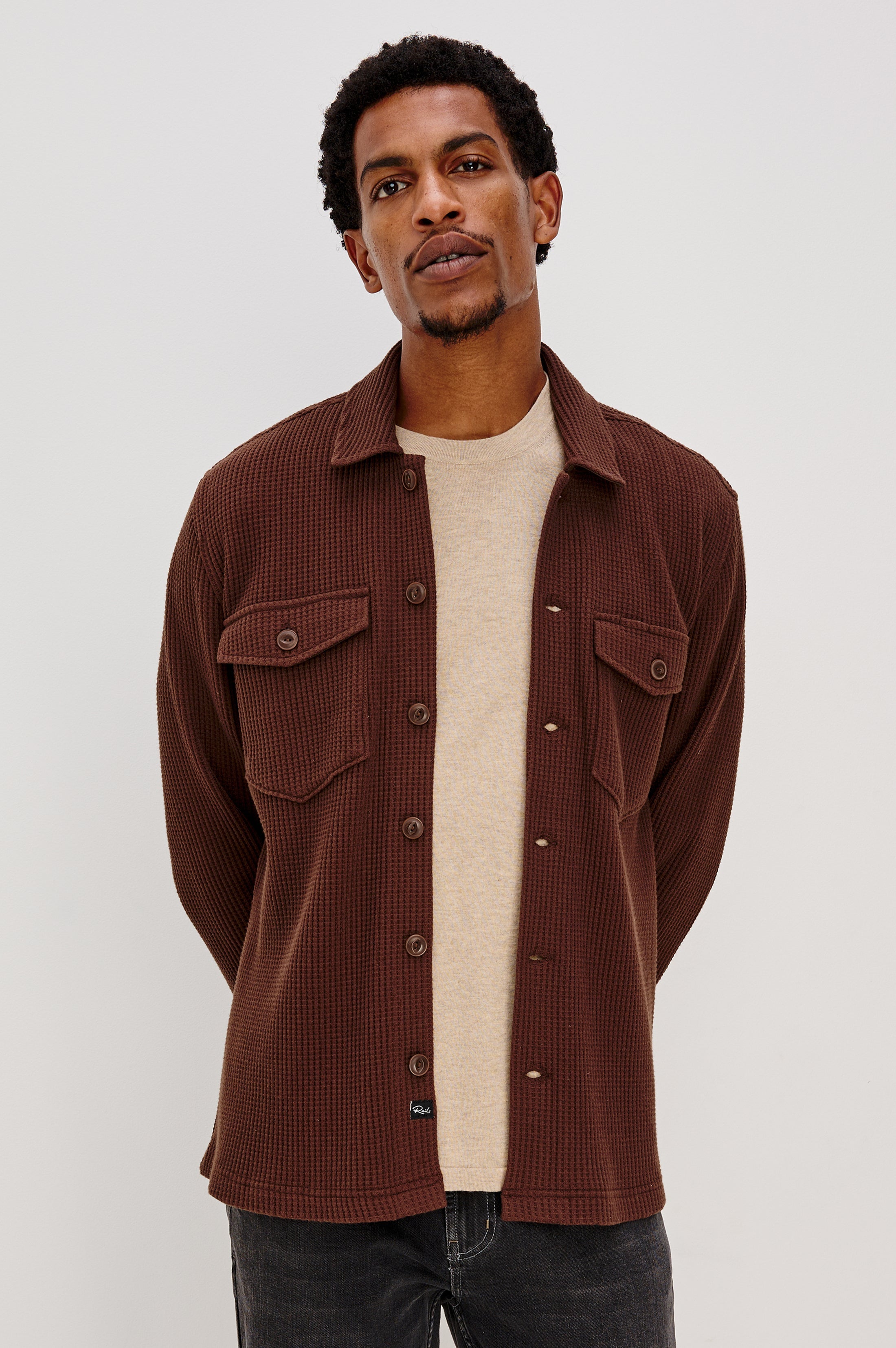 WELLS SHIRT JACKET - CHOCOLATE