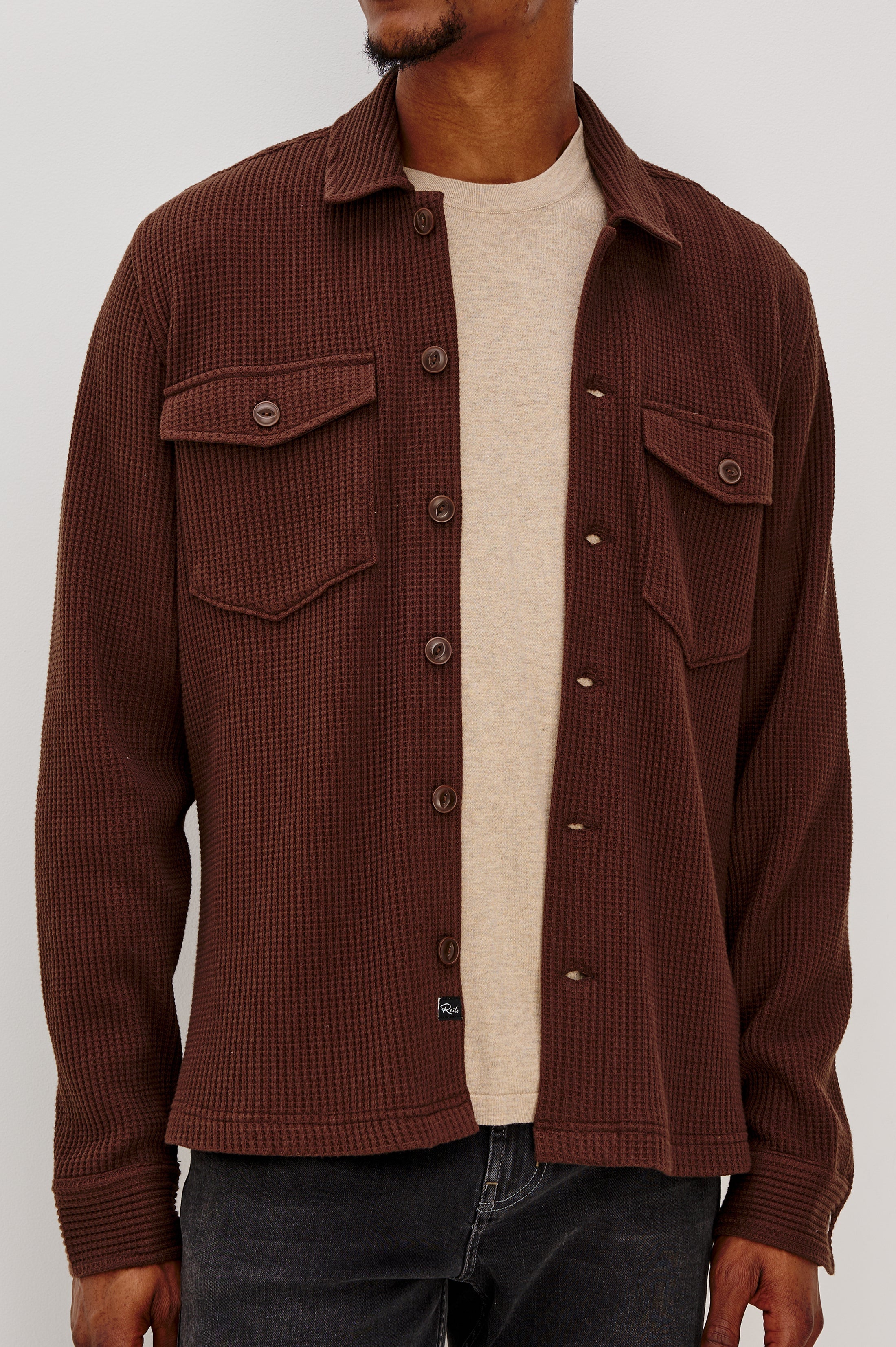 WELLS SHIRT JACKET - CHOCOLATE