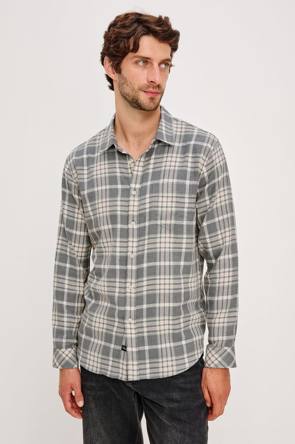 WYATT SHIRT - CAMEMBERT CHARCOAL MELANGE