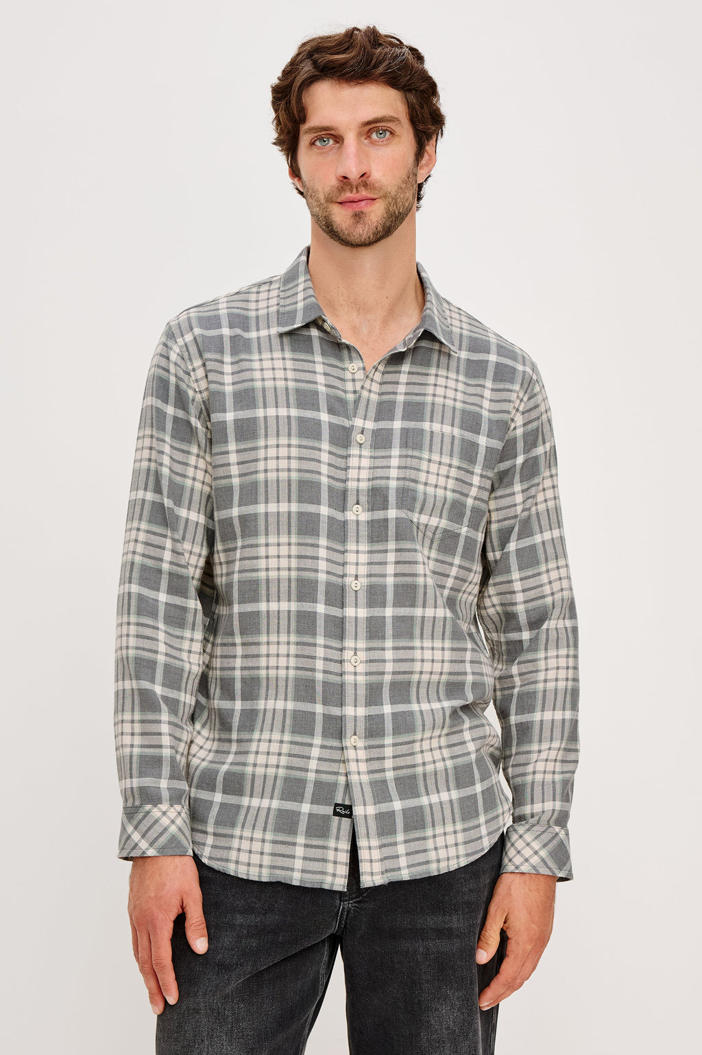 WYATT SHIRT - CAMEMBERT CHARCOAL MELANGE
