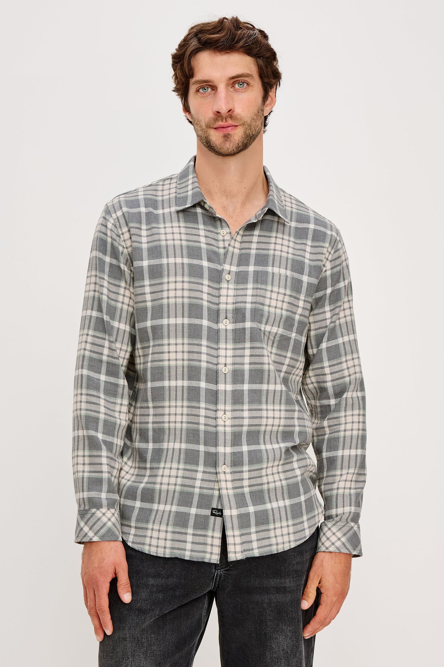 WYATT SHIRT - CAMEMBERT CHARCOAL MELANGE